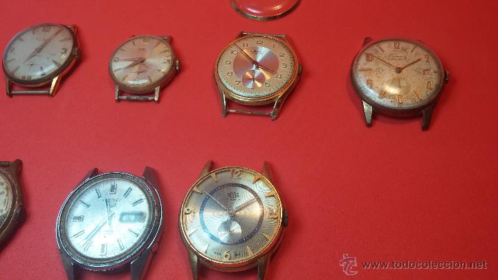 Relojes de pulsera: Lote de 7 magnificos reloj o relojes antiguos, para reparar o recambios - Foto 2 - 51379657