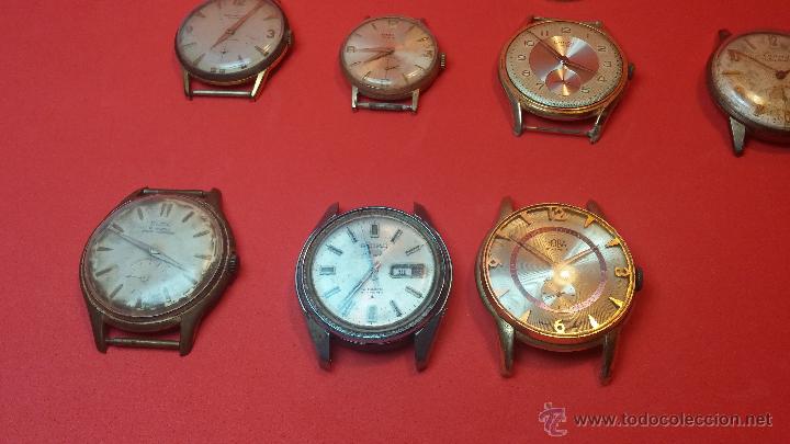 Relojes de pulsera: Lote de 7 magnificos reloj o relojes antiguos, para reparar o recambios - Foto 3 - 51379657