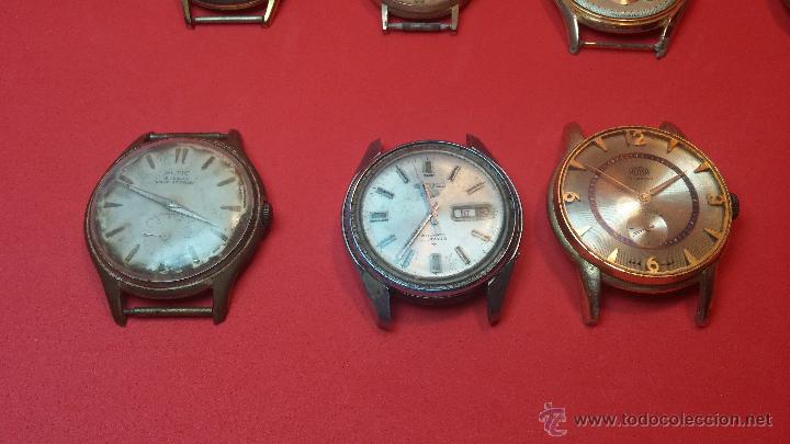 Relojes de pulsera: Lote de 7 magnificos reloj o relojes antiguos, para reparar o recambios - Foto 5 - 51379657