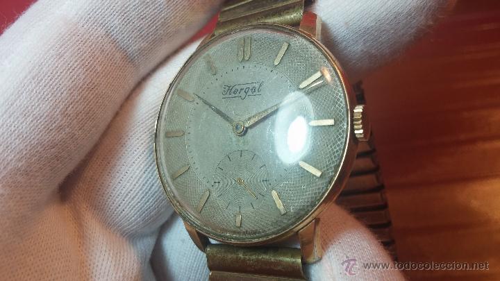 Relojes de pulsera: Reloj Hergal, pieza posiblemente ya única, espécimen de una marca extinta - Foto 32 - 52023215