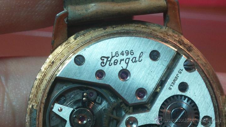 Relojes de pulsera: Reloj Hergal, pieza posiblemente ya única, espécimen de una marca extinta - Foto 74 - 52023215