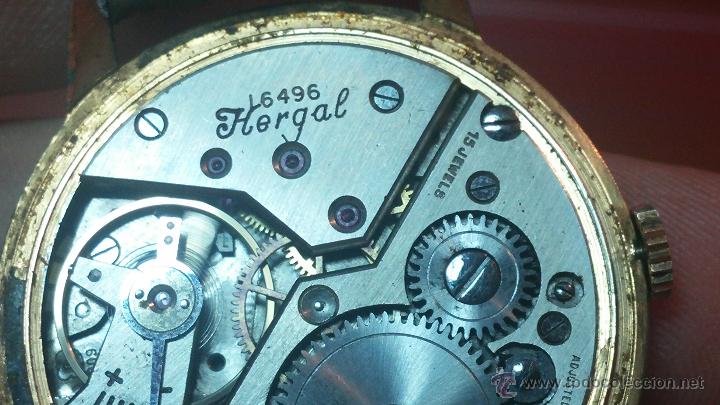 Relojes de pulsera: Reloj Hergal, pieza posiblemente ya única, espécimen de una marca extinta - Foto 83 - 52023215