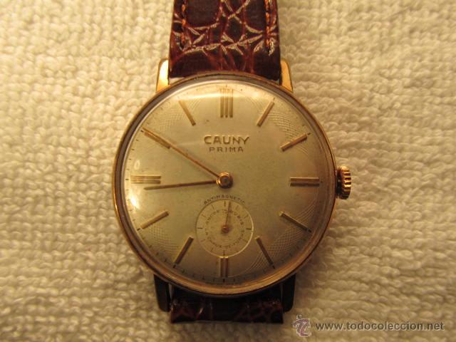 Reloj cauny prima.de luxe.placa de oro de 10 mi - Vendido en Subasta -  52807122