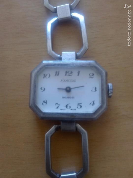 Relojes de pulsera: Reloj de mujer Exactus de plata - Foto 4