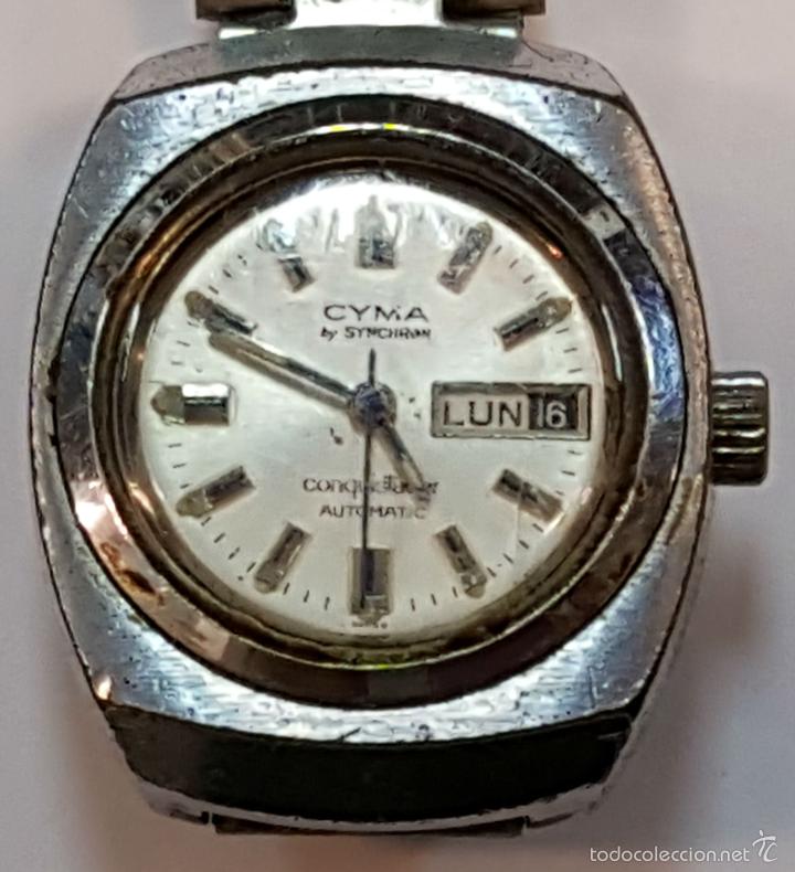 Montre Vintage Automatique Cyma Par Synchron 55 - Pièce Rétro Suisse Authentique