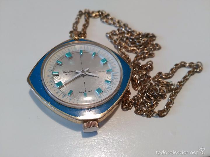 Relojes de pulsera: RELOJ BOLSILLO LUCERNE CON CADENA - Foto 2