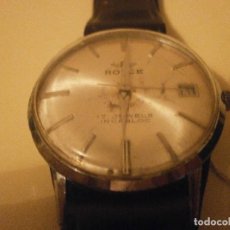 Relojes de pulsera: ANTIGUO RELOJ DE CABALLERO ROYCE CALENDARIO REDONDO 3,5 CM. FUNCIONANDO . Lote 93043350