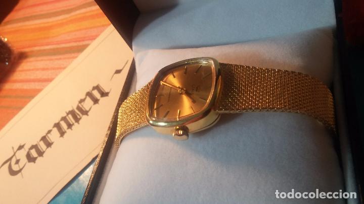 Relojes de pulsera: Botito muy botito reloj antiguo de cuerda UNISEX dorado LING para fiestas o eventos - Foto 3 - 102402227