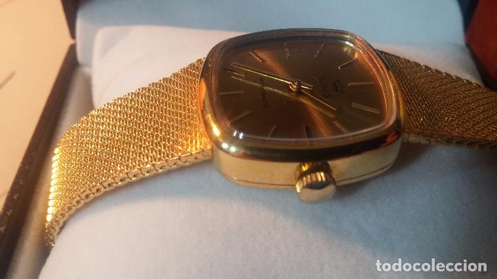 Relojes de pulsera: Botito muy botito reloj antiguo de cuerda UNISEX dorado LING para fiestas o eventos - Foto 4 - 102402227