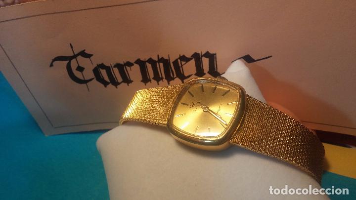 Relojes de pulsera: Botito muy botito reloj antiguo de cuerda UNISEX dorado LING para fiestas o eventos - Foto 10 - 102402227