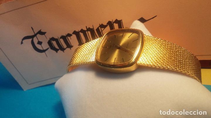 Relojes de pulsera: Botito muy botito reloj antiguo de cuerda UNISEX dorado LING para fiestas o eventos - Foto 31 - 102402227