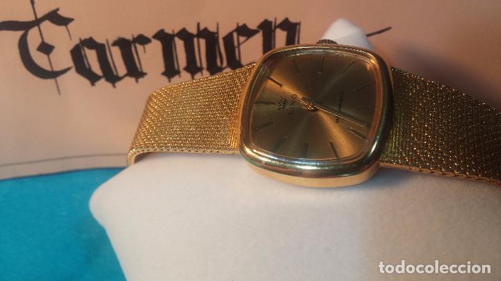 Relojes de pulsera: Botito muy botito reloj antiguo de cuerda UNISEX dorado LING para fiestas o eventos - Foto 37 - 102402227