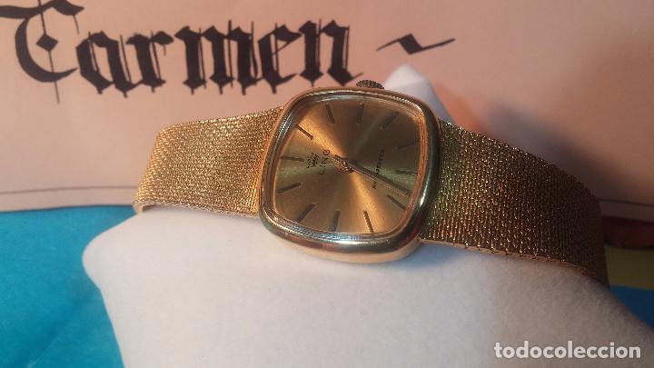 Relojes de pulsera: Botito muy botito reloj antiguo de cuerda UNISEX dorado LING para fiestas o eventos - Foto 38 - 102402227