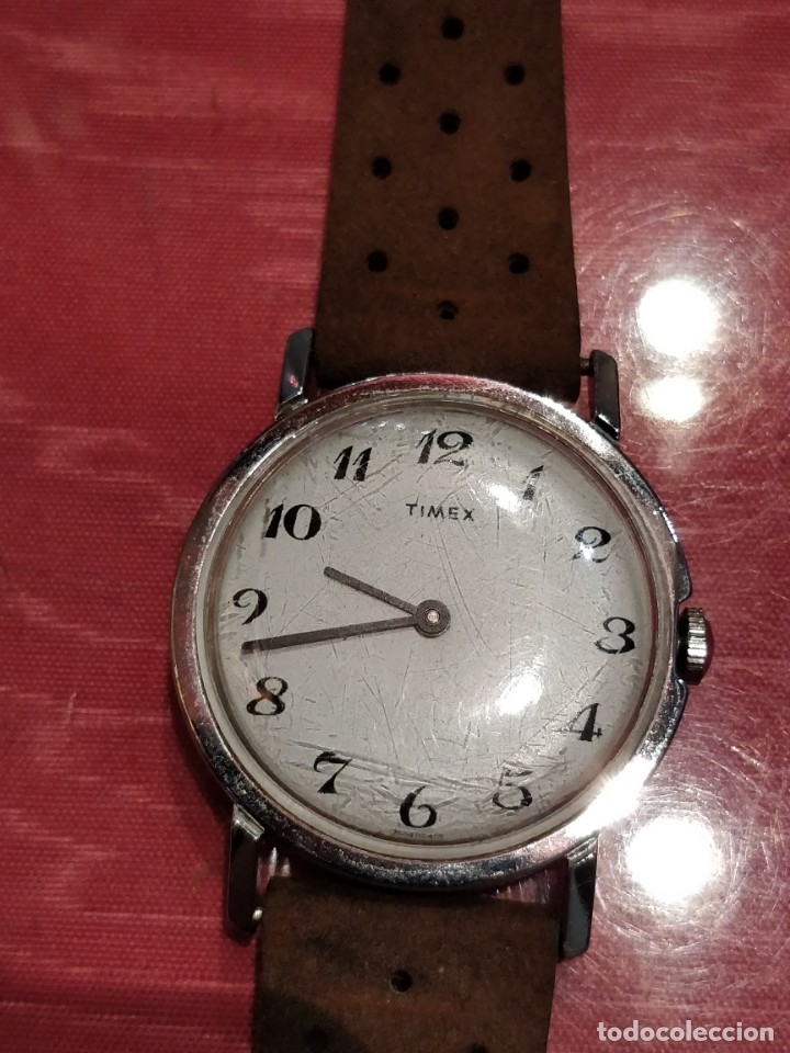 Relojes de pulsera: RELOJ DE PULSERA TIMEX CUERDA . FUNCIONANDO PERFECTAMENTE - Foto 4