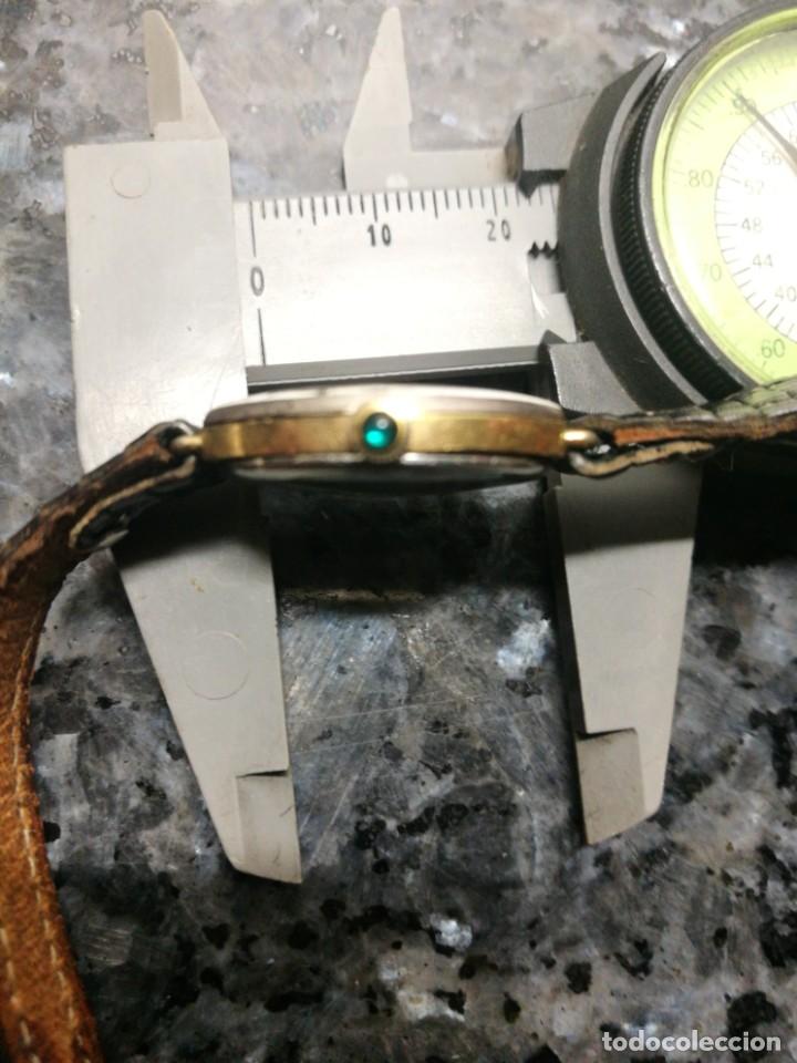Relojes de pulsera: Reloj dama, sin marca. Chapado en oro y bisel esmaltado. - Foto 3