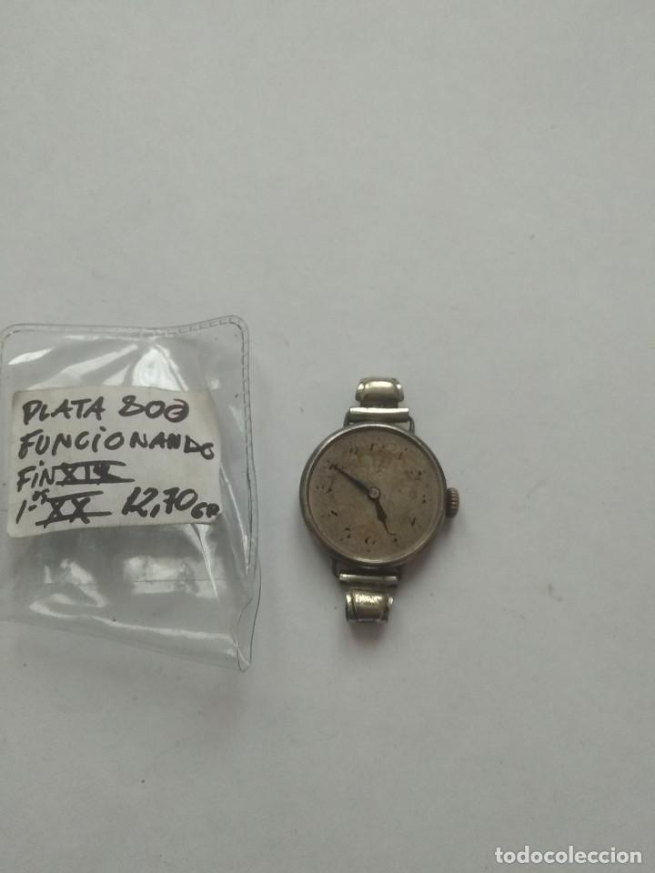 Relojes de pulsera: Reloj de plata funcionando - Foto 1
