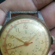 Relojes de pulsera: ANTIGUO RELOJ DE DOCTOR ..ATOMU... 1940.TAQUÍMETRO / TELÉMETRO /CRONOGRAFO CALIBRE BAUMGARTNER BFG 6. Lote 208423903