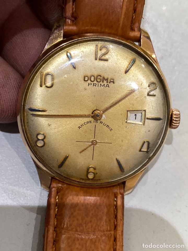 Reloj dogma prima antiguo de cuerda plaque oro Vendido en Subasta