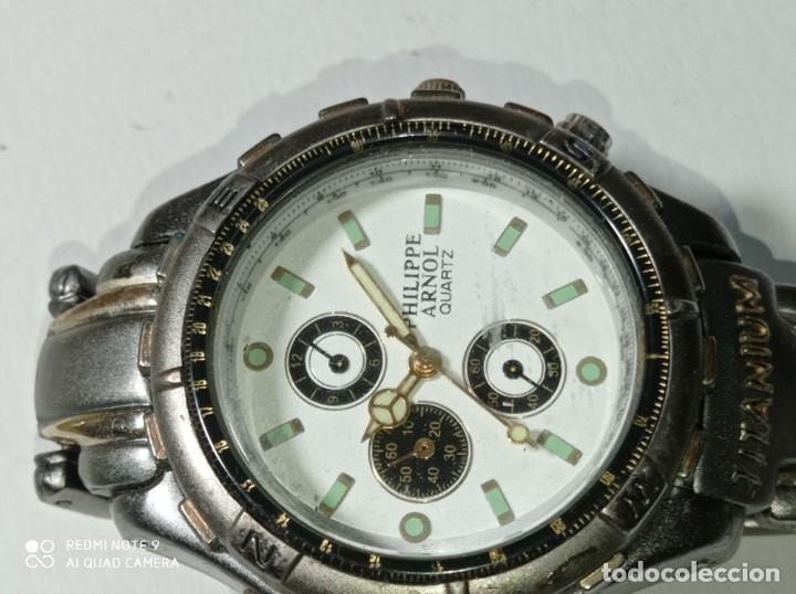 Relojes de pulsera: Antiguo y original reloj de pulsera Philippe Arnol Quart - Foto 2