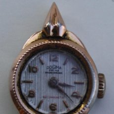 Relojes de pulsera: RELOJ DE SEÑORA DOGMA, LUNETTE PLAQUE OR 10 MICRONS FOND ACIER INOXIDABLE NUMERADO. Lote 222231723