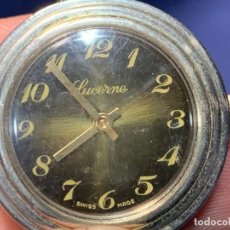 Relojes de pulsera: RELOJ SEÑORA METAL BLANCO MARCA LUCERNE AÑOS 60 SWISS MADE NO FUNCIONA 30MM. Lote 223883482