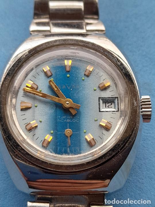 Relojes de pulsera: Reloj marca Savar. Cl&aacute;sico de dama. Funcionando. - Foto 7