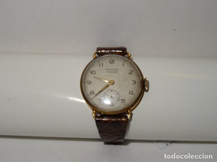 Relojes de pulsera: ANTIGUO RELOJ DE PULSERA DE ORO 18KL.CARGA MANUAL MARCA ANCRE 15 RUBIS PRECISA REPASO - Foto 4 - 278878933