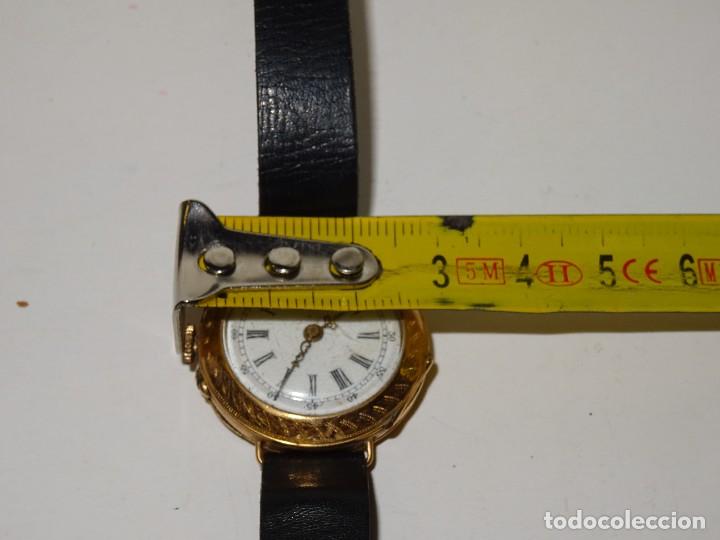 Relojes de pulsera: RELOJ DE SEÑORA DE ORO,ANTIGUO DE COLGAR TRANSFORMADO A PULSERA AÑOS 50 ESTADO DE MARCHA - Foto 5 - 278880763