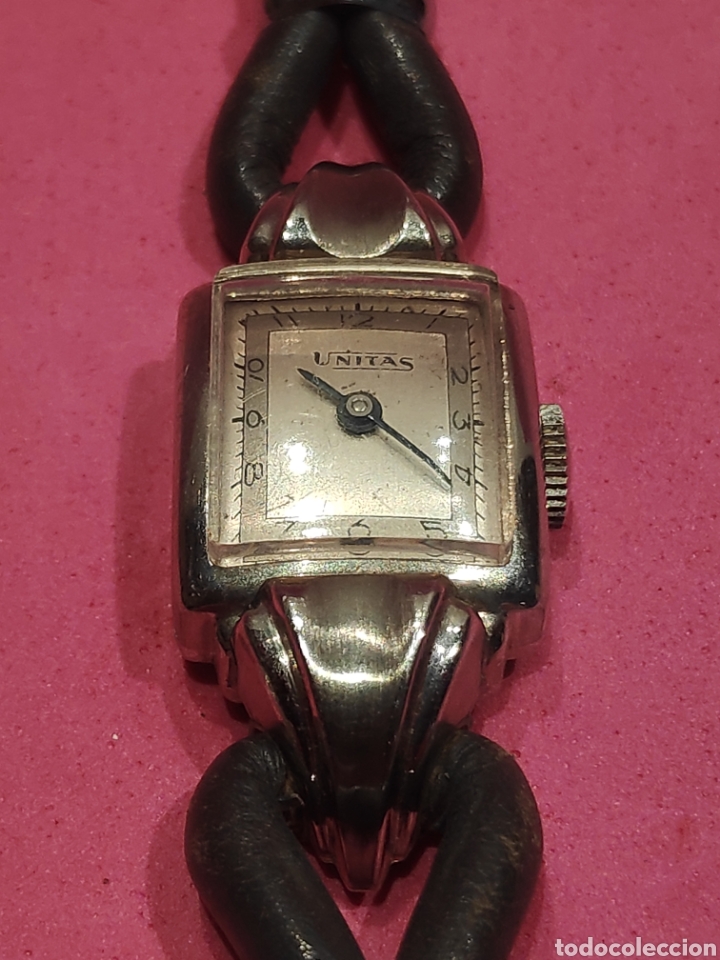Relojes de pulsera: Reloj de Dama Unitas art dec&oacute; funcionando - Foto 2