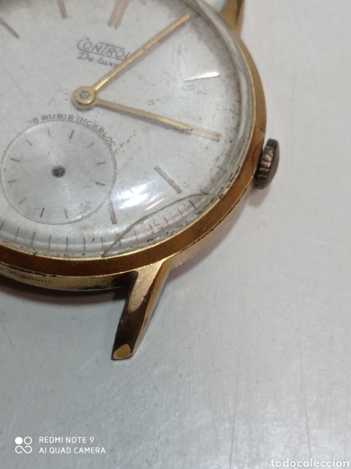 Relojes de pulsera: Antiguo reloj de pulsera control de luxe. - Foto 3