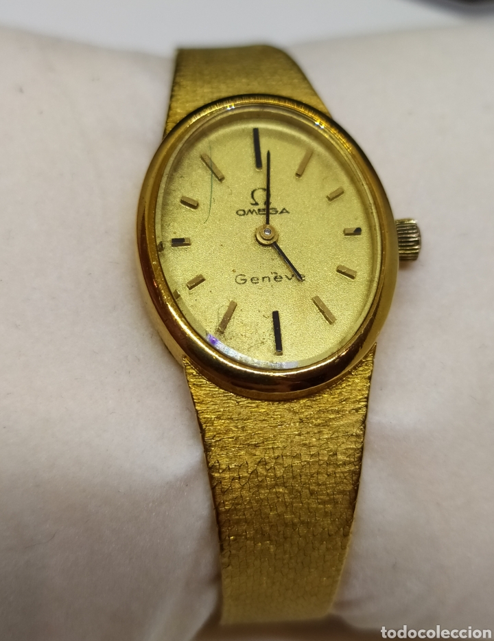 reloj omega de oro 18k . genève. reloj de pulse - Antique wristwatches with manual on todocoleccion