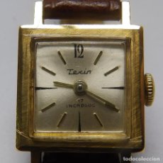 Relojes de pulsera: TEXIN INCABLOC. RELOJ DE PULSERA PARA DAMA. ORO 18K. CA. 1960 - MOVIMIENTO MECÁNICO. CAJA EN ORO DE. Lote 323032373