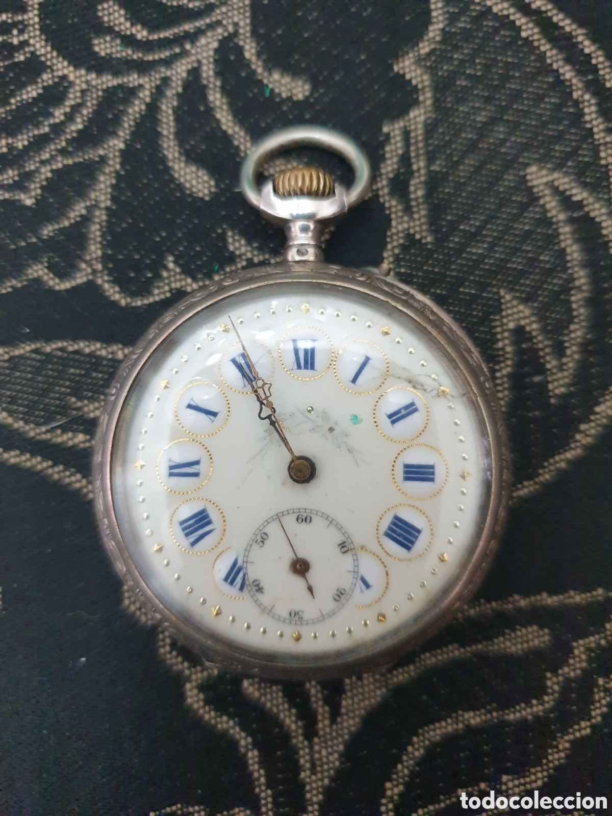 Relojes de pulsera: Reloj de plata antiguo funcionando - Foto 3