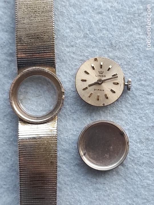 Relojes de pulsera: Reloj Marca Lings. Cl&aacute;sico de dama. - Foto 8