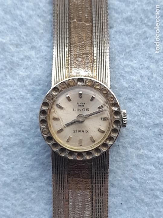 Relojes de pulsera: Reloj Marca Lings. Cl&aacute;sico de dama. - Foto 1