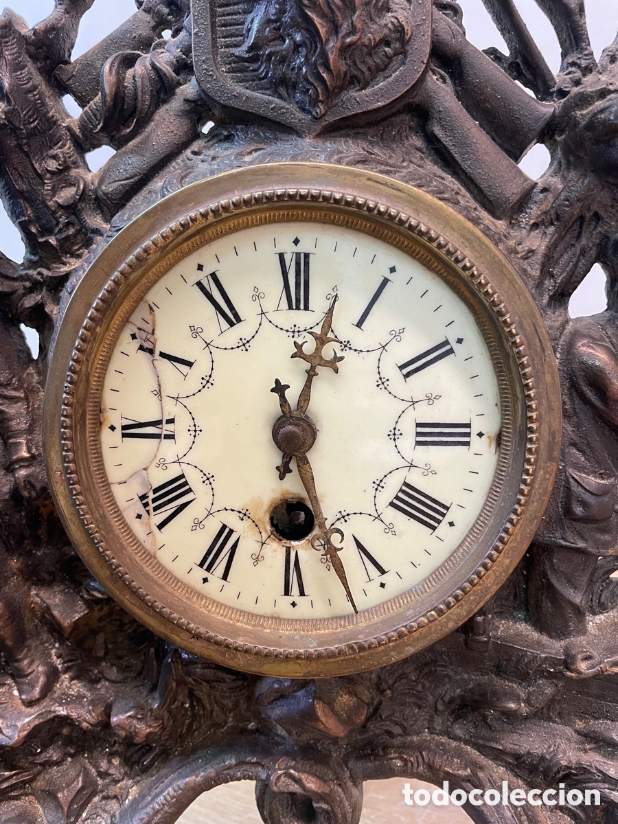 Relojes de pulsera: Reloj de sobremesa en hierro FUNCIONANDO - Foto 10