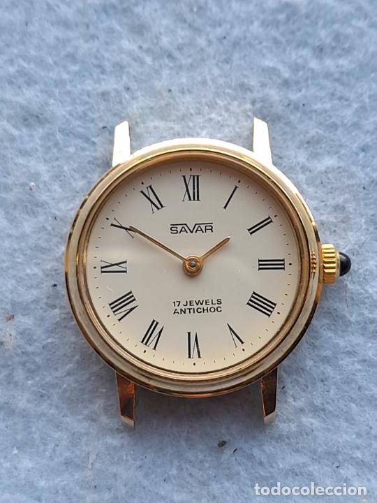 Relojes de pulsera: Reloj Marca Savar. Cl&aacute;sico de dama. Funcionando. - Foto 3