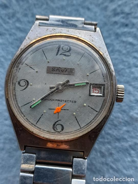 Relojes de pulsera: Reloj Marca Savar. Cl&aacute;sico de caballero. - Foto 7