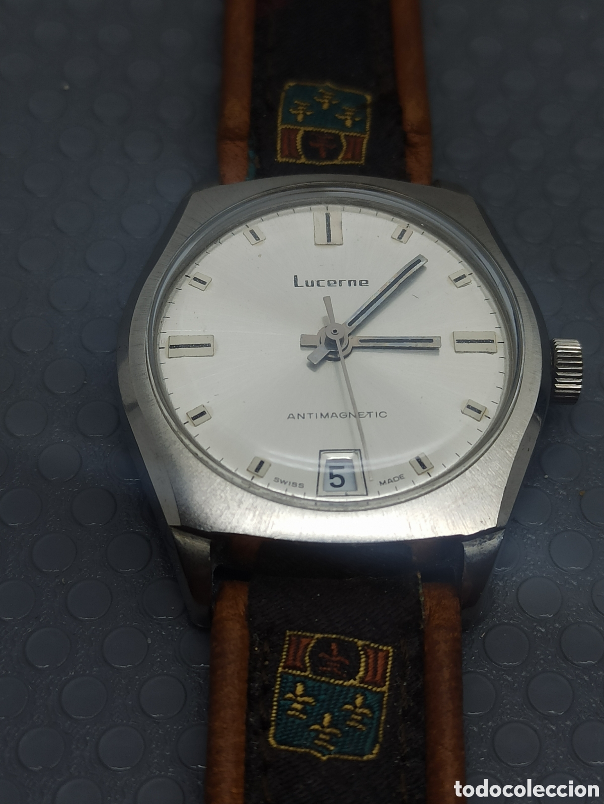 Relojes de pulsera: Reloj hombre lucerne antimagnetic Funciona - Foto 5
