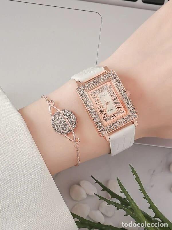 reloj cuarzo con diamantes de imitaci n de punt Compra venta en