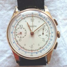 Relojes de pulsera: BREITLING CADETTE CRONOMETRO ORO 18 K VINTAGE AÑOS 50, FUNCIONA