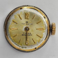 Relojes de pulsera: RELOJ CENTENARIO-CALIBRE FHF 34-SWISS-ANTIMAGNETIC-17 JEWELS-PLAQUE ORO-DIÁMETRO 18 MM-AÑOS 60