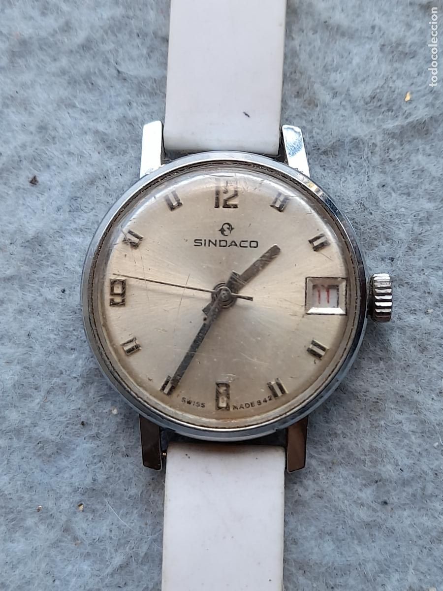 Relojes de pulsera: Reloj Marca Sindaco. Cl&aacute;sico de dama. - Foto 11