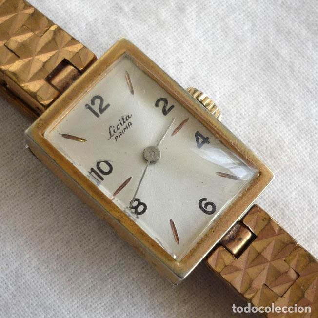 Montre à Remontage Mécanique Licita Prima - Boîtier Acier - Bracelet Cuir - Occasion Ancienne