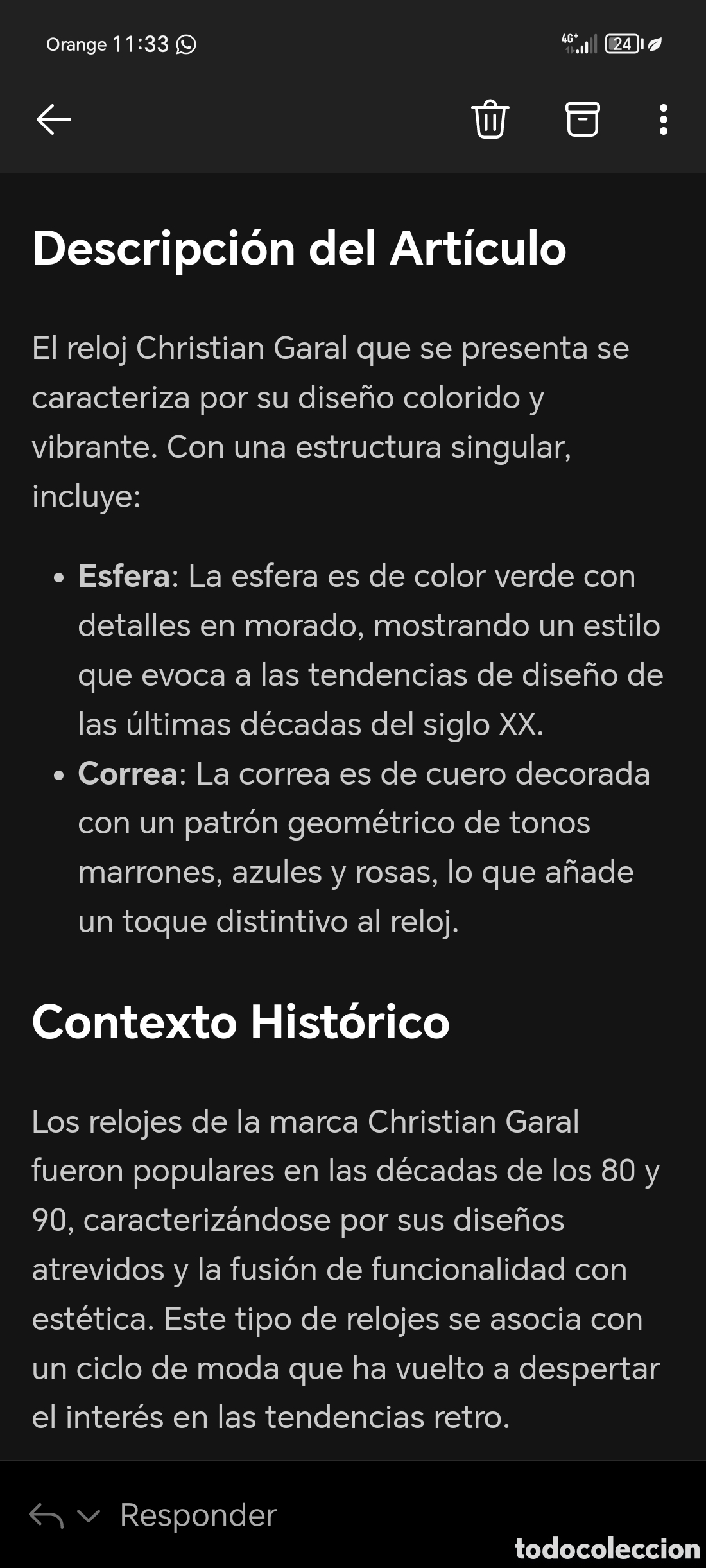 Relojes de pulsera: Reloj de Christian gar - Foto 3