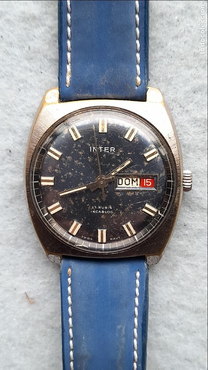 Relojes de pulsera: Reloj Marca Inter. Cl&aacute;sico de Caballero. Funcionando. - Foto 12