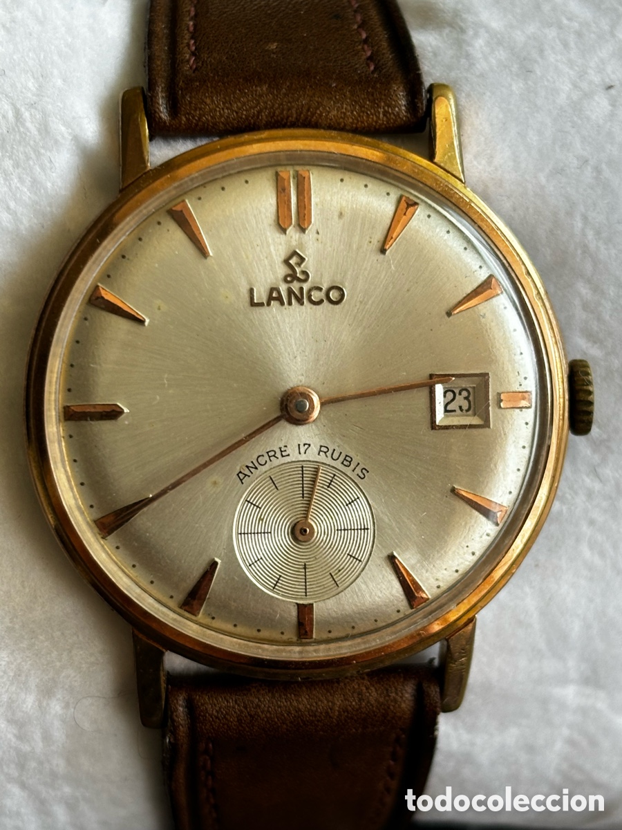 Relojes de pulsera: Reloj Suizo Lanco 34mm Funcionando. - Foto 2