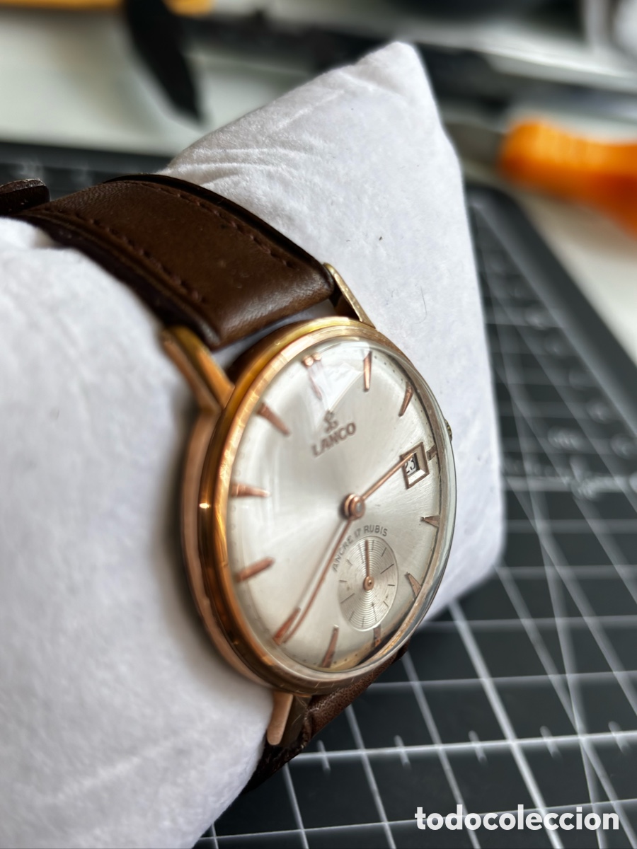 Relojes de pulsera: Reloj Suizo Lanco 34mm Funcionando. - Foto 3