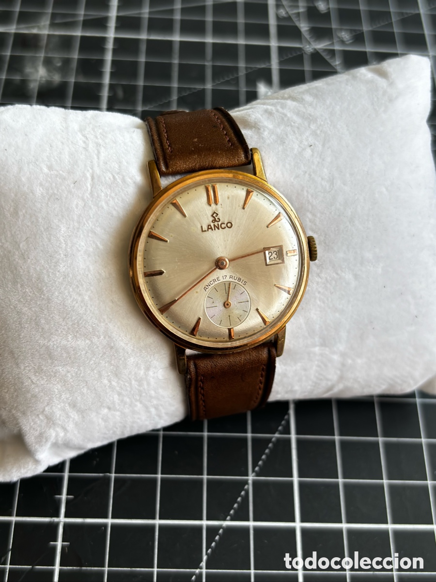 Relojes de pulsera: Reloj Suizo Lanco 34mm Funcionando. - Foto 5