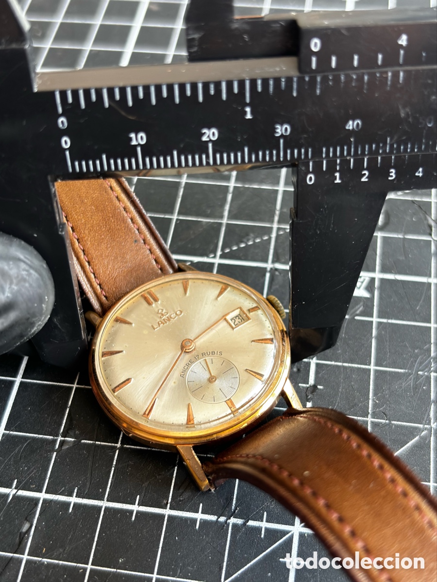 Relojes de pulsera: Reloj Suizo Lanco 34mm Funcionando. - Foto 6